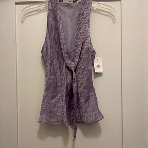 Tahari Sleeveless Blouse with Detachable Scarf - Size 0